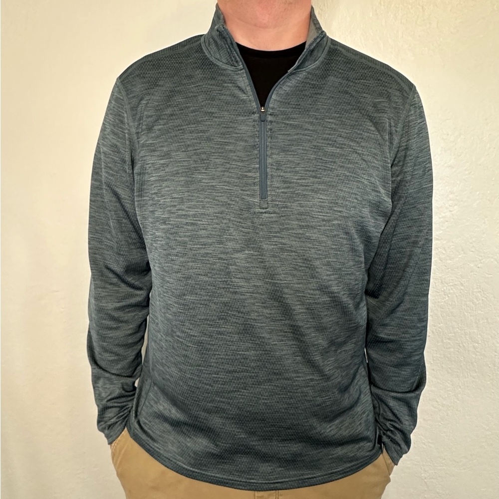 Teal REI Long Sleeve Quarter-zip Pullover Jacket in Size Large